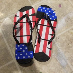 Pink American flip flops